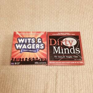 Wits and Wagers Party Edition Board Game + Dirty Minds Game